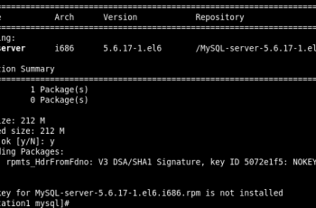 Public key for MySQL-Server-5.6.rpm is not Installed [Solved]